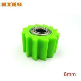 Ролик натяжителя цепи OTOM RACING  зубчатый, зеленый OTM263411